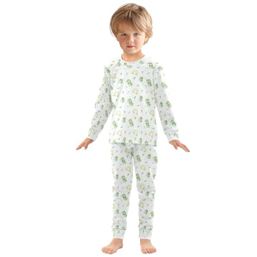 Cotton Pajamas Set 2 Piece Soft Comfy Cute Cartoon Frog Pjs Long Sleeve Lounge Sleepwear3