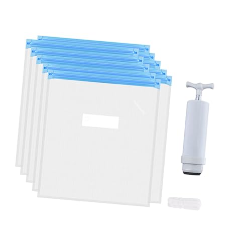 Hohopeti Vacuum Compression Storage Bag with Clip Pump Reusable Pp Material Keeps Consumables Dry and Protected for 3d P
