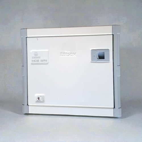Image of Double Door MCB Box 10 Way Distribution Box SPN, Metal body, Powder Coated.