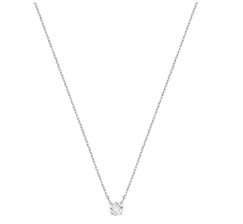 SWAROVSKI Crystal Attract Round Clear Rhodium Plated Necklace