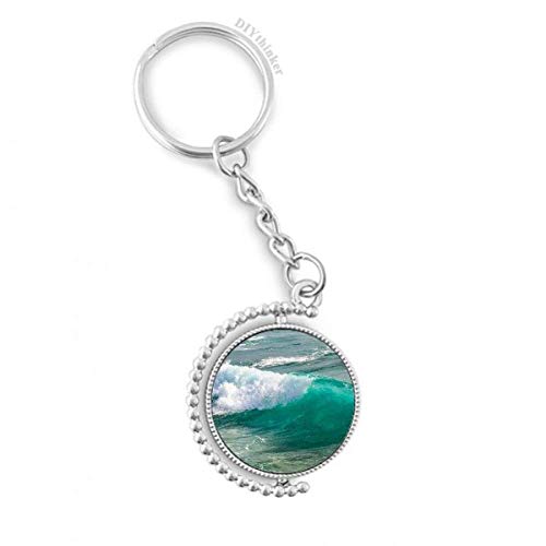 Llavero de agua de mar giratorio 360 grados con cadena de eslabones y soporte robusto DIYthinker