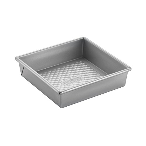 Cake Boss Nonstick Professional Bakeware Nonstick Commercial Baking Pan / Nonstick Commercial Cake Pan, Square - 8 Inch, Silver
