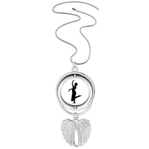 Collier ailes d'ange et paon danseur en argent pour femme