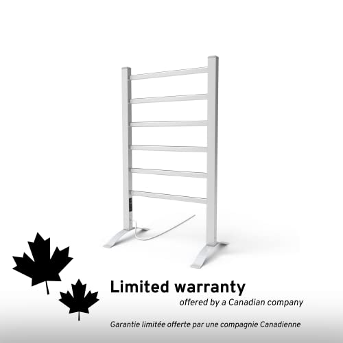 Odass | Towel Warmer | Built-In Timer With Led Indicators | Timer Modes: 1 H To 8 H, On/Off | Temperature 30 To 60 °C (86 To 140 °F) | Freestanding | 6 Bars | Aluminum #TOP7
