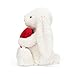 Jellycat Bashful Red Love Heart Bunny Stuffed Animal Plush Toy, Medium 12 inches