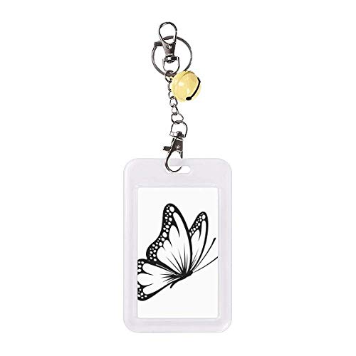 Pochette protection carte crédit papillon noir cloche jaune