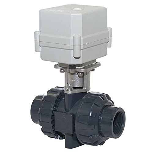 Válvula de bola motorizada, Válvula de bola motorizada de PVC de 2 vías, 3/4' DN20, CA/CC 9-24 V