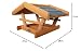 HABAU Vogelhaus Zwergdrossel mit Ständer - Futterhaus aus Holz für Außen