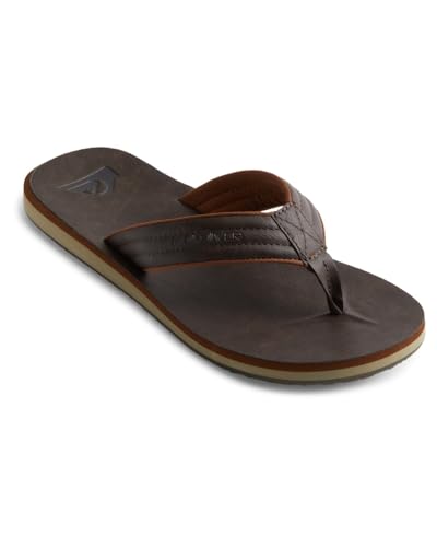 Quiksilver Herren Carver Nubuck - Sandals For Mens Zehentrenner, Braun Demitasse Solid Ctk0, 43 EU