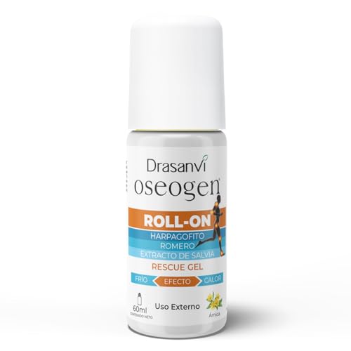 OSEOGEN Rescue Gel Roll-On con Árnica | Acción Localizada Frio-Calor| Para Músculos y Articulaciones |Efecto Analgésico y Antiinflamatorio | Con Extractos Vegetales,Rápido Alivio y Bienestar,60 ml