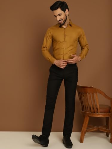 Image of Indian Needle Men's Solid Regular Fit Shirt