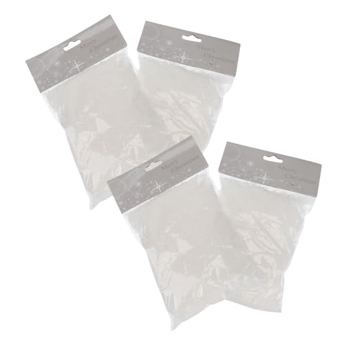 BRIGHTFUFU 4bags Christmas Fake Snow Decorations of Realistic Artificial Snow for Holiday Parties Photography Props Snowflakes for Home Decor and Festive Events
