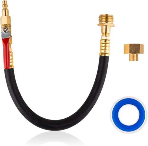 Image of Rv Winterizing Kit, Rv Antifreeze for Winterizing with Sprinkler Blowout Adapter and 3 /4 inch 1 /4 inch Adapter Hose Fitting Shut Off Valve Rv Accessories for Winterizing RV