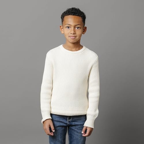 Image of Hope & Henry Boys' Long Sleeve Crew Neck Pullover Sweater