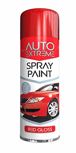 SuperGift.com 250ml All Purpose Aerosol Red Gloss Spray Paint Quick Drying Spray Fast Dry and Excellent Coverage for Car Van Wheel Metal Plastic and More by Diva Gift