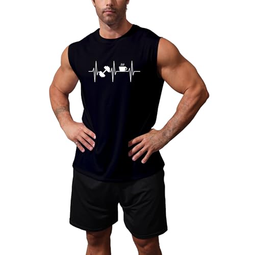 Mens Sleeveless Tank Tops Workout Gym Muscle Shirts Graphic Casual Summer Beach T-Shirt3