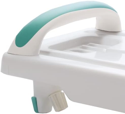 Helping Hand Kingfisher White Plastic Bath Board with Handle. Bath Board for Elderly, Disabled and Handicapped Users. Adjustable to Fit 16"-24" Width Baths. 200kg / 31 Stone Weight Limit