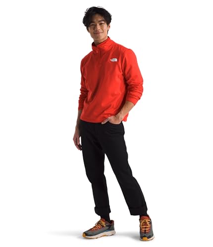 Image of THE NORTH FACE mens Cedar Trail Grid Fleece Quarter Zip Jacket | Cold Weather Top With Durable, Reinforced Bindings