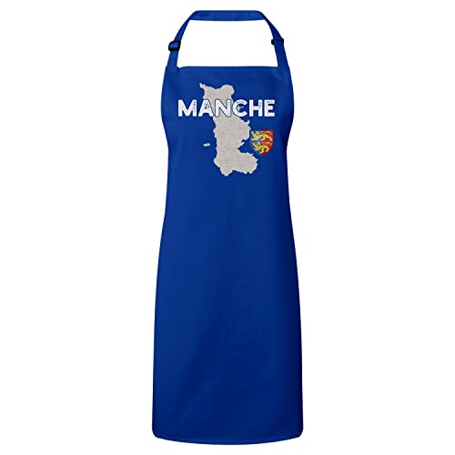 Tablier de cuisine avec carte Normandie ancienne pour cuisiner dans la Manche