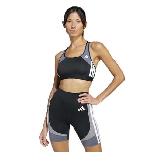 Adidas Womens Powerreact Train 3-Stripes Medium-Support Bra2