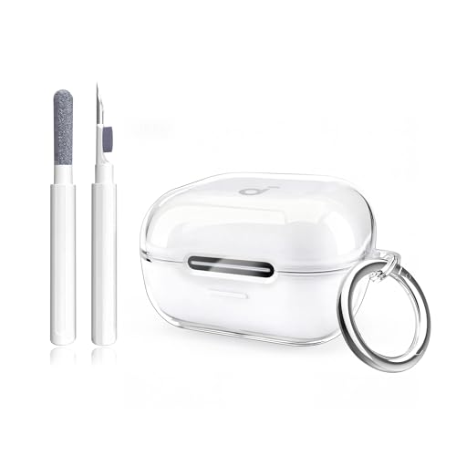 Anker Soundcore P30i�pAirawin�P�[�X�N���A�AAnker Soundcore P30i�P�[�X�J�o�[�p���S�ی�\�t�g����TPU�X�L���A�J���r�i�ƃN���[�j���O�y���t���ϏՌ��w�b�h�z���A�N�Z�T���[ - �N���A