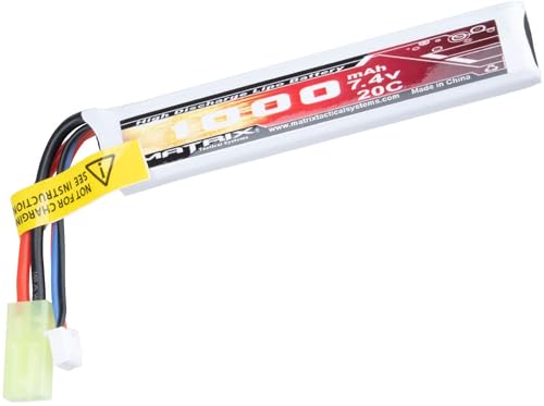 Evike Airsoft - Matrix High Performance 7.4V Stick Type Airsoft LiPo Battery (Model: 1000mAh / 20C / Small Tam & Short Wire)