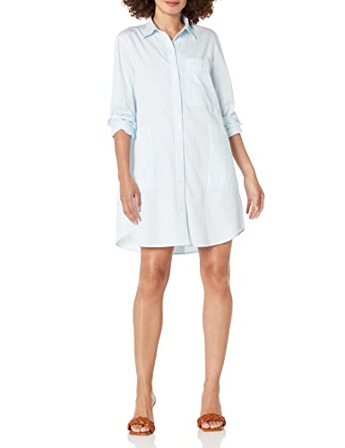 Club Monaco Women's Relaxed Shirt Dress, Blue Multi, Small #TOP22