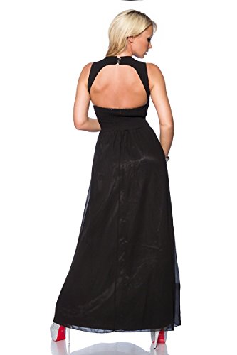 Atixo  Máxima de Vestido con Piedras Negro, tamaño Atixo  : S