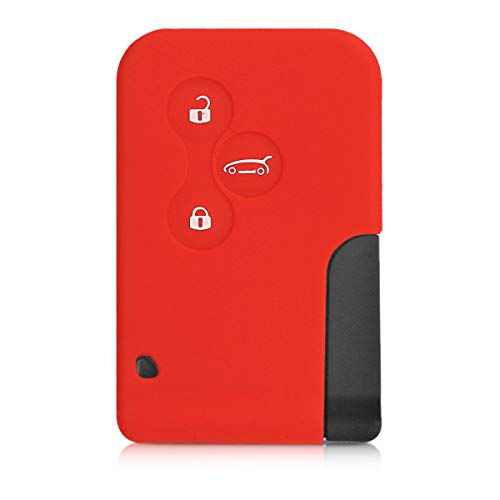 Renault 3-knops Keyless Go autosleutel hoesje in rood - Afbeelding 3