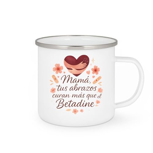 quotedazur - Taza Divertida Mamá, tus abrazos curan más que el Betadine - Regalo Regalo mamá, bebé, nacimiento Para Mujer
