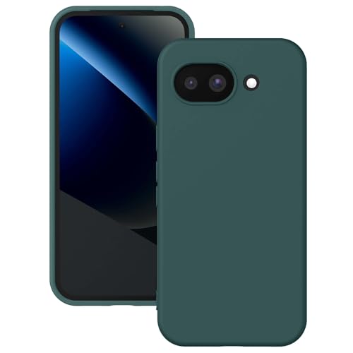 YATWIN Hülle für Google Pixel 10A Silikon Handyhülle mit Futter 1mm Kamera und Displayschutz Dünn & Leicht Anti Kratzer Case Grün
