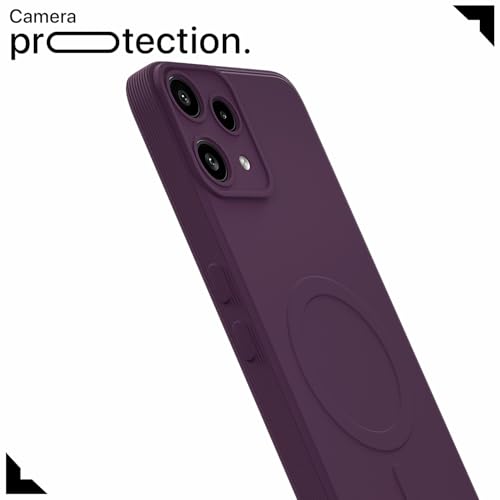 Image of Pikkme Back Cover for Nothing Phone 3a Lite 5G Soft Matte Silicone Mag-Safe Design (Mag-Safe Not Support) Camera Protection | Slim Fit Bumper Cover (Purple)