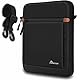 SIMTOP Tablet Tasche 12.9 Zoll,Tragetasche mit Kompatibel ipad pro 12.9 Ipad air 2023 Ipad 9 Generation Herren Taschen umhängetasche Hülle Made of Polyester,Schultergurt Tablet Tragetasche Schwarz