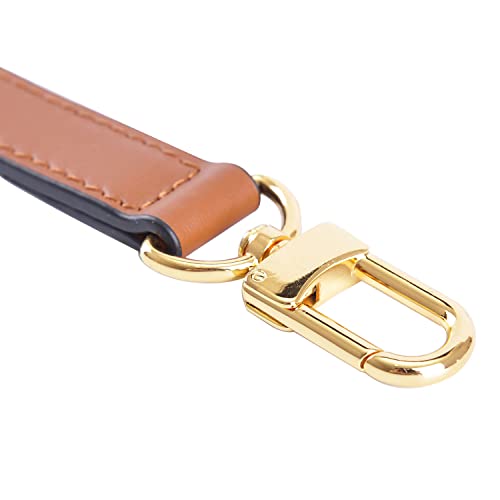 Image of Genuine Leather Plain Strap Replacement Top Handle Leather Strap for Handbag (Caramel, 26 in)