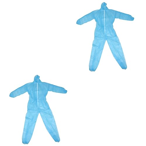 JECOMPRIS 2pcs Security Protective Disposable One-piece Suit for Men Women Breathable Non-woven for Industrial Use Xxl Height