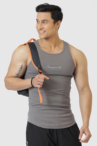 Image of FUAARK Ribbed Slim Fit Gym & Workout Tank for Men's -