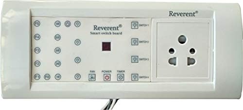 Reverent Remote Control/Operated Smart Switch Boards with Fan Regulator and Timer with 1 Power Socket