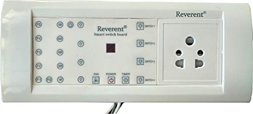 Reverent Remote Control/Operated Smart Switch Boards with Fan Regulator and Timer with 1 Power Socket