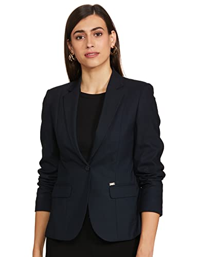 Park Avenue Women Women's Full Sleeve Regular FIT Dark Blue Jacket