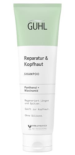Guhl Reparatur & Kopfhaut Shampoo - Inhalt: 150 ml - Mit Panthenol & Niacinamid - Sanft zur Kopfhaut - Ohne Silikone