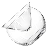 BESPORTBLE Cuenco de Vidrio Triangular 170 Ml Transparente con Doble Capa, Recipiente Enfriador para Caviar y Cócteles, Ensaladera Pequeña para Aperitivos y Postres en Hogar y Restaurante