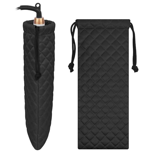 Youlyveaw Professional Hot Hair Tools Organizer Cover Bag Heat Resistant Travel Drawstring Storage Case Pouch for Curling Iron Flat Iron Hair Straightener and Styling Tool(14.2 x 5.9)