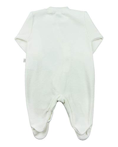 Macacão Bebê Plush Urso com Orelhas Soltas - Natural M