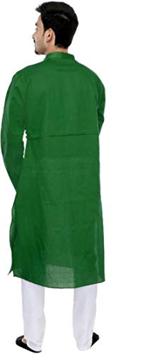 Image of Men's Cotton Blend Plain Kurta Comfortable and Stylish