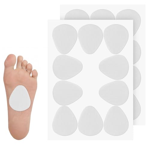 20uds Almohadillas Metatarsianas, Fieltro Almohadilla Fieltro Pies Adhesivas Almohadillas Antepié Apoyo para la Planta del Pie y el Antepié para Aliviar el Dolor Neuroma de Morton Metatarsalgia