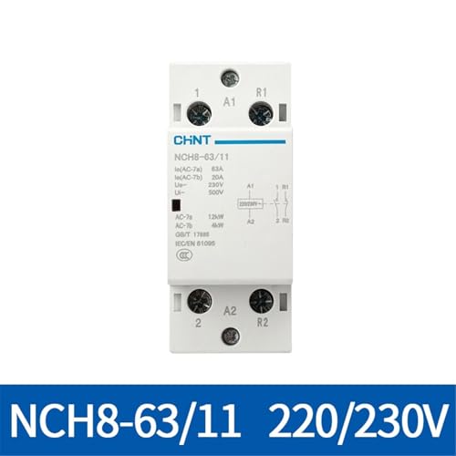 Contacteur modulaire 4 pôles NCH8 63A à double contact NO NC haute capacité - 3