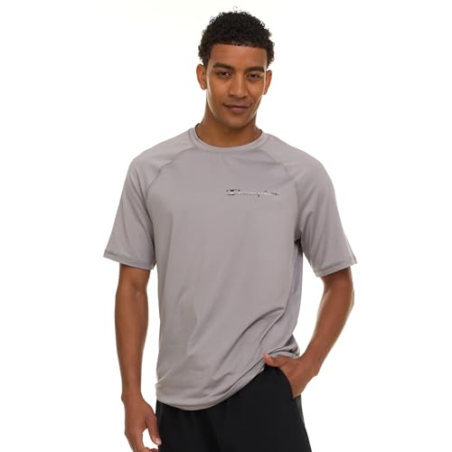 Champion Rash Guard for Men Short Sleeve, Mens Swim Shirt, Sun Shirt UPF+ 50 UV Protection, SPF Quick Drying Rashguard2