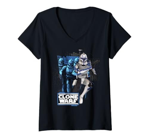 T-shirt Star Wars Clone Captain Rex col en V idéal pour vos sorties geek