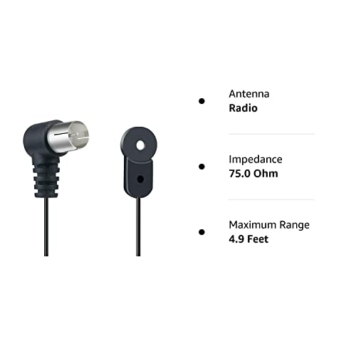 Fm Antenna For Stereo Receiver Indoor, Fm Radio Antenna 75 Ohm Unbal F Type Male Coaxial Cable Wire Antenna For Yamaha Onkyo Etc Table Top Home Stereo Receiver Radio Receiver Antenna #TOP7