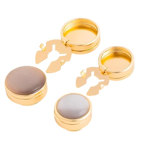 Image of Mens Button Covers Tuxedo Shirt Cufflinks Alternative | Fake cufflinks and alternative fashion jewelry accessories for mens formal business dress shirts suits and groomsmen